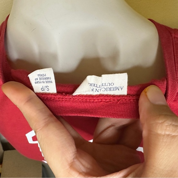 Red American Eagle Y2K Graphic T-Shirt Sleeveless Top - Picture 6 of 6